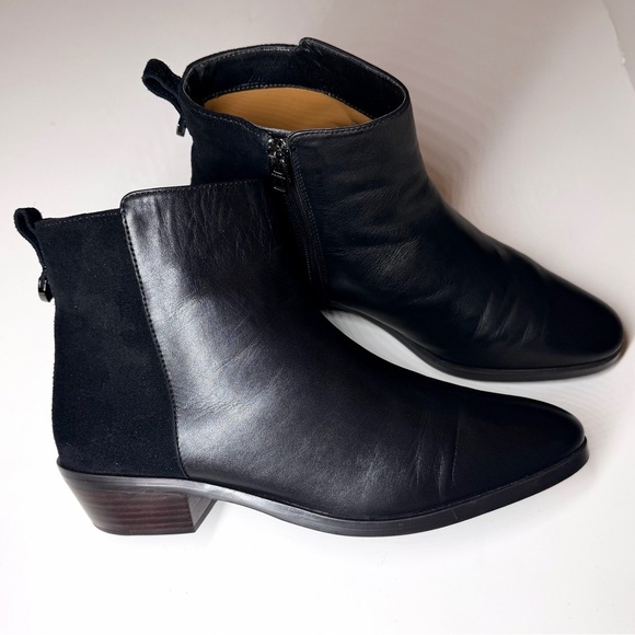 Coach Women’s Carmen Suede Leather Ankle Booties Black Size- 9.5 B
